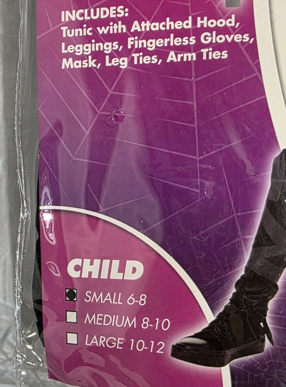 Spirit Fearless Ninja Child Size 6-8 Halloween Costume - Picture 8 of 9